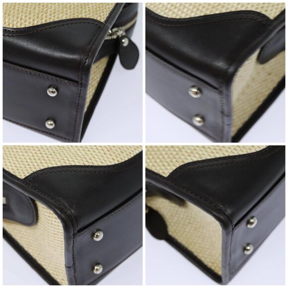 BURBERRY Tote Bag Straw Beige Auth - Picture 16 of 16